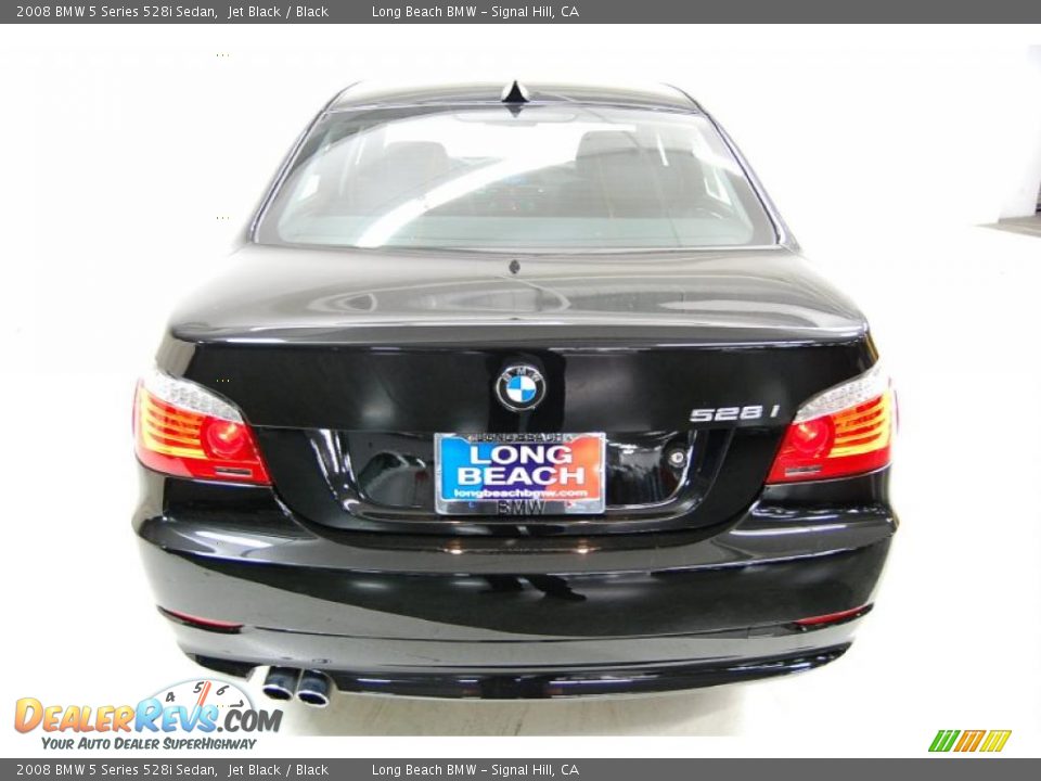 2008 BMW 5 Series 528i Sedan Jet Black / Black Photo #7
