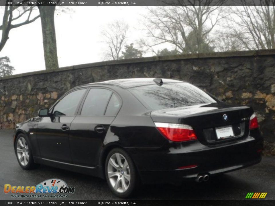 2008 BMW 5 Series 535i Sedan Jet Black / Black Photo #11