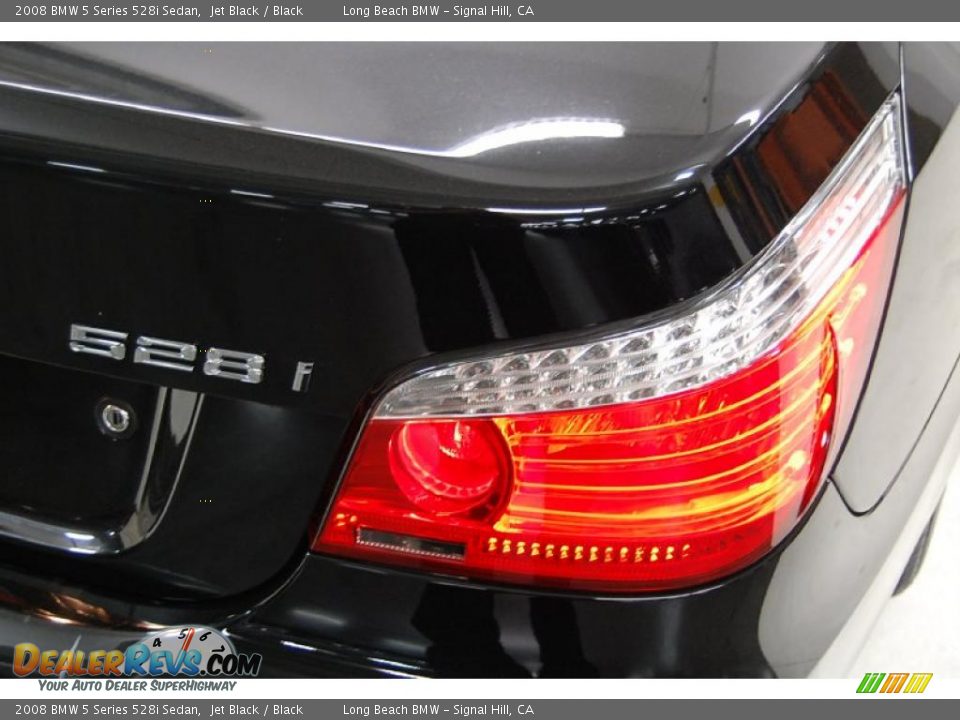 2008 BMW 5 Series 528i Sedan Jet Black / Black Photo #8