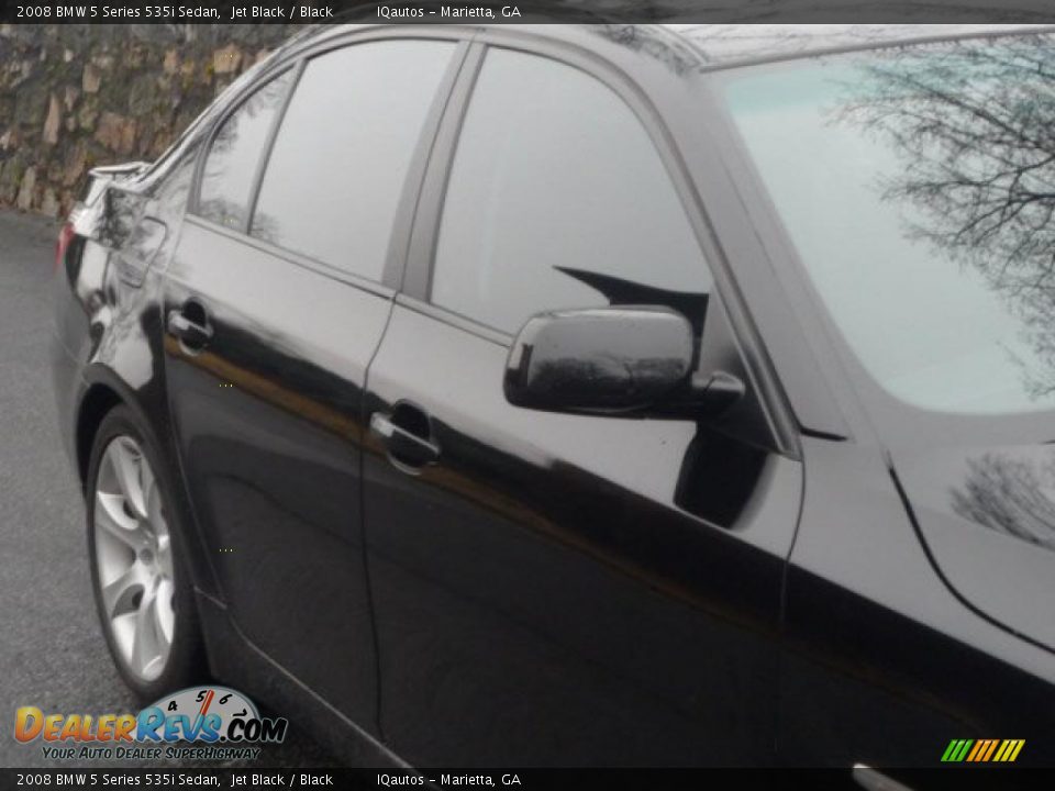 2008 BMW 5 Series 535i Sedan Jet Black / Black Photo #12