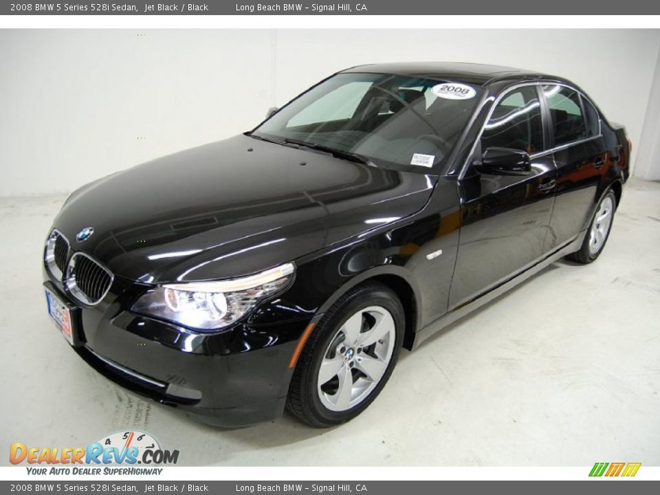 2008 BMW 5 Series 528i Sedan Jet Black / Black Photo #10