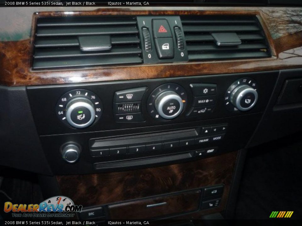 2008 BMW 5 Series 535i Sedan Jet Black / Black Photo #14