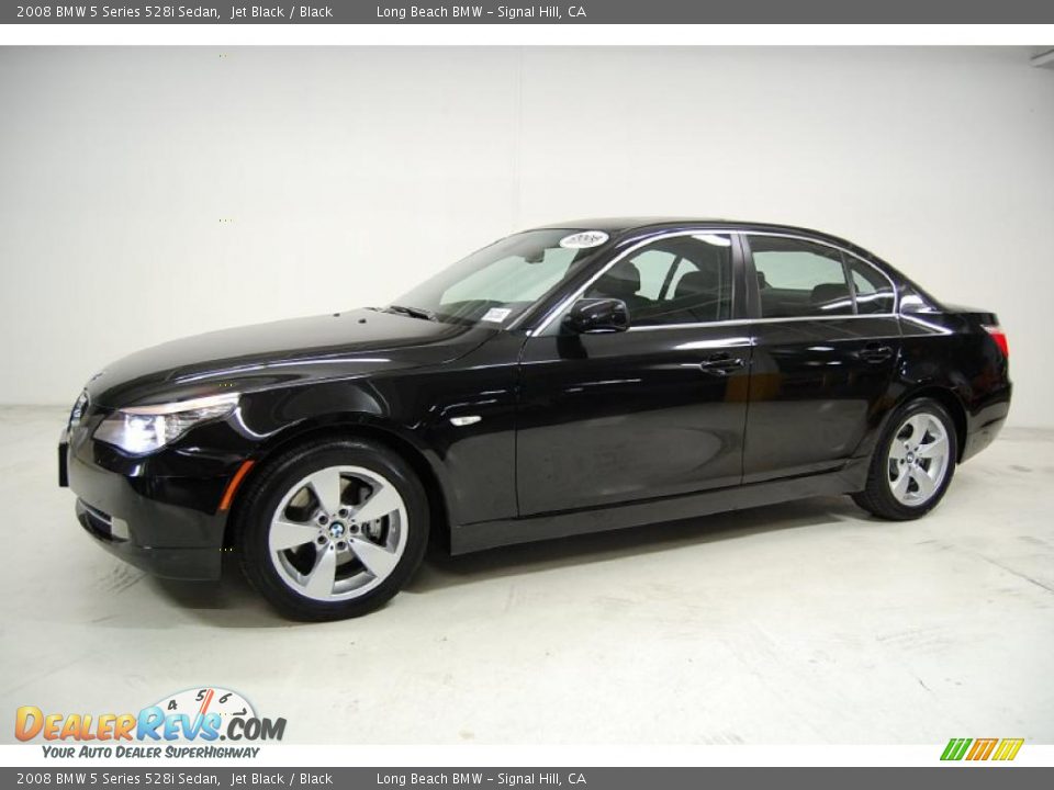 2008 BMW 5 Series 528i Sedan Jet Black / Black Photo #11