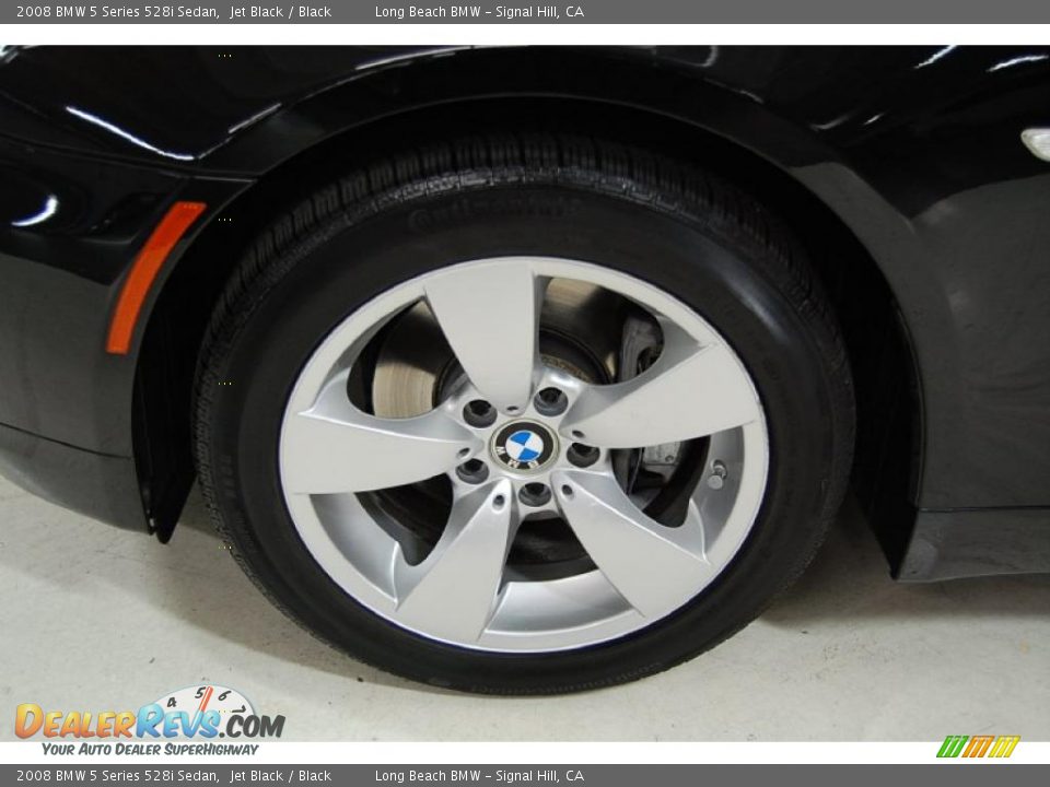 2008 BMW 5 Series 528i Sedan Jet Black / Black Photo #12