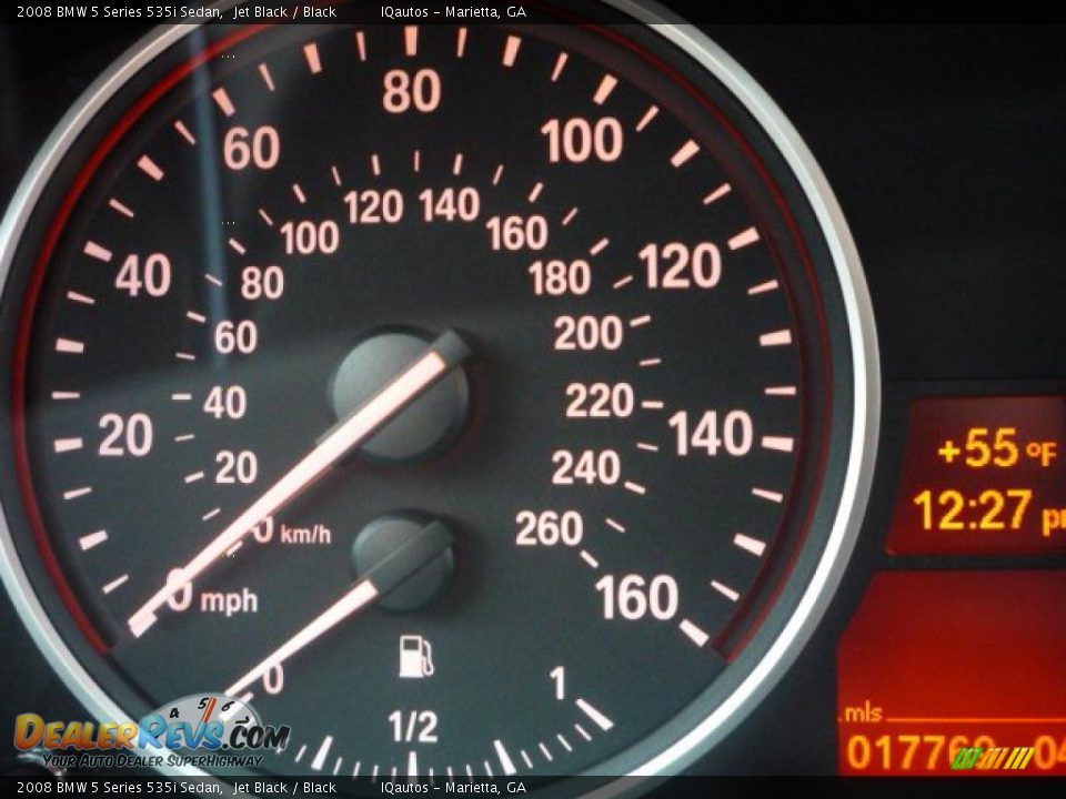 2008 BMW 5 Series 535i Sedan Jet Black / Black Photo #16
