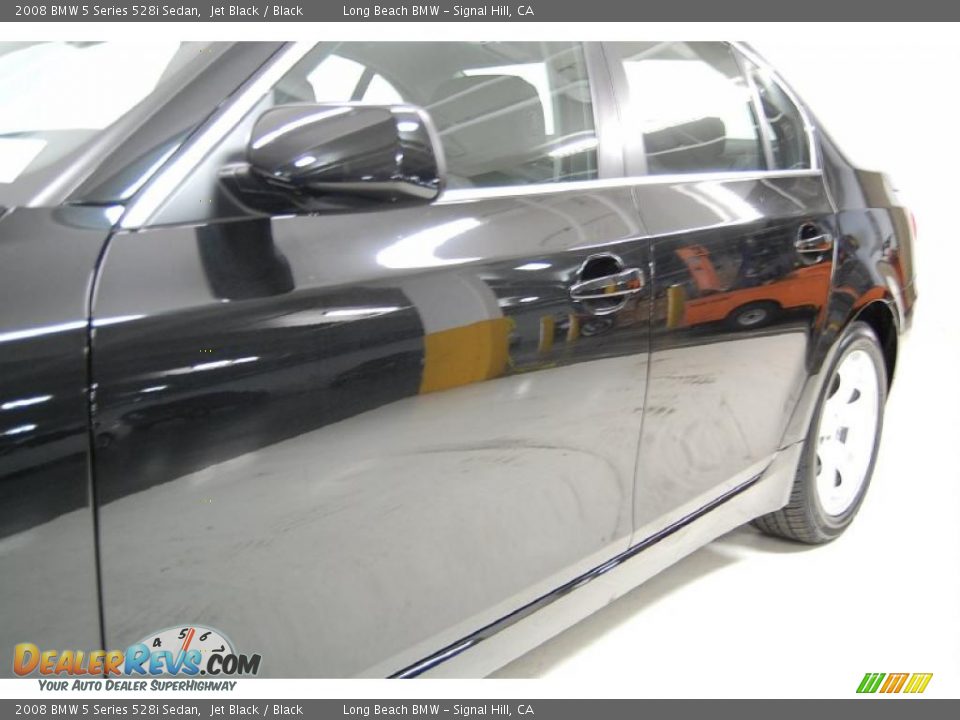 2008 BMW 5 Series 528i Sedan Jet Black / Black Photo #13