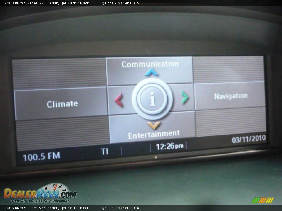 2008 BMW 5 Series 535i Sedan Jet Black / Black Photo #17