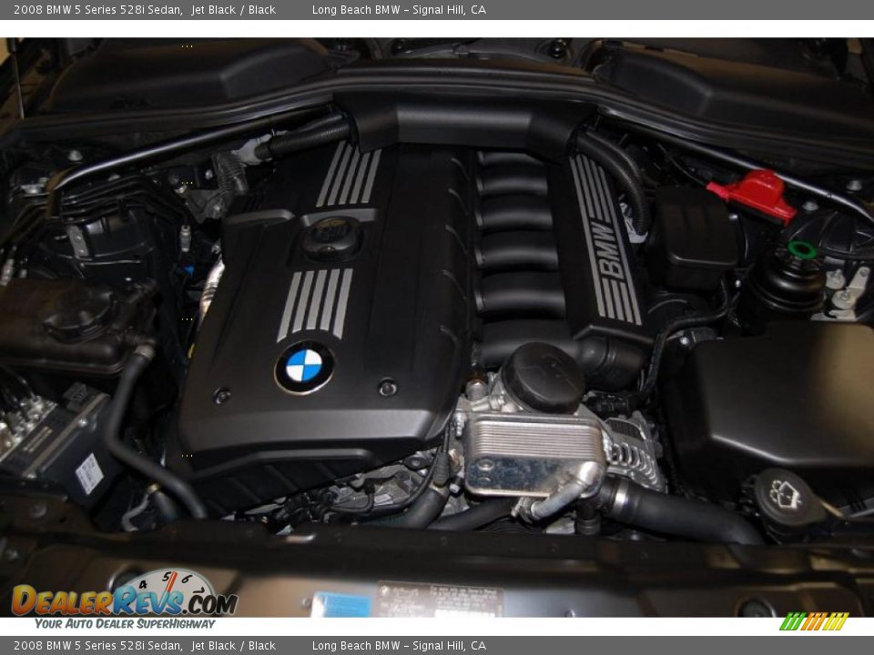 2008 BMW 5 Series 528i Sedan Jet Black / Black Photo #17