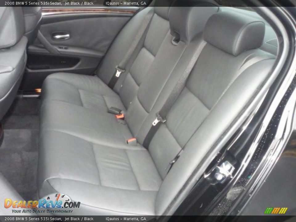 2008 BMW 5 Series 535i Sedan Jet Black / Black Photo #21