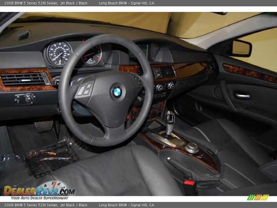 2008 BMW 5 Series 528i Sedan Jet Black / Black Photo #18