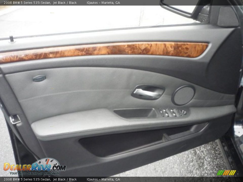 2008 BMW 5 Series 535i Sedan Jet Black / Black Photo #22
