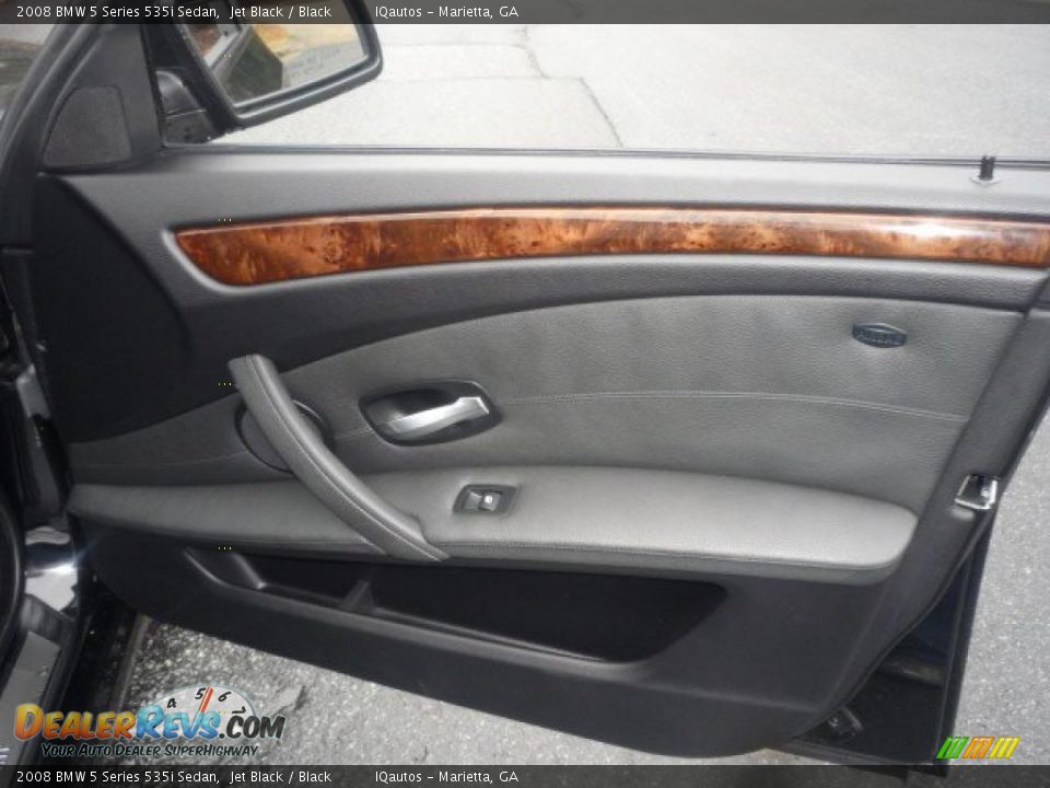 2008 BMW 5 Series 535i Sedan Jet Black / Black Photo #23