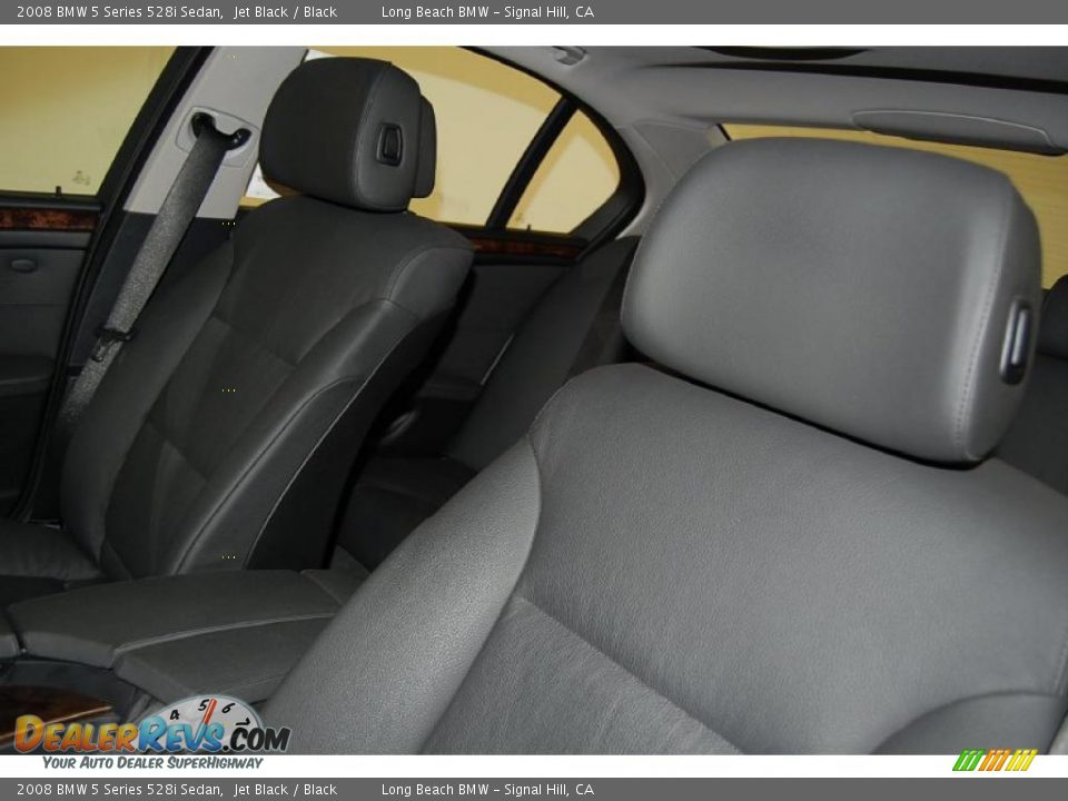 2008 BMW 5 Series 528i Sedan Jet Black / Black Photo #20