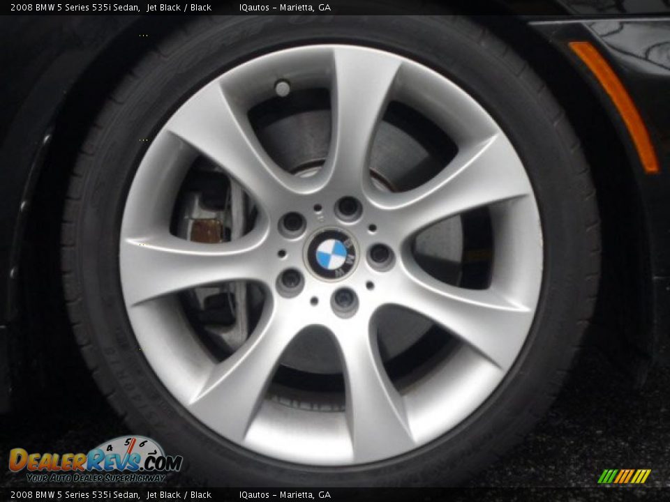 2008 BMW 5 Series 535i Sedan Jet Black / Black Photo #26