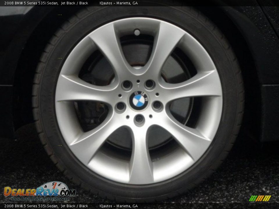 2008 BMW 5 Series 535i Sedan Jet Black / Black Photo #27