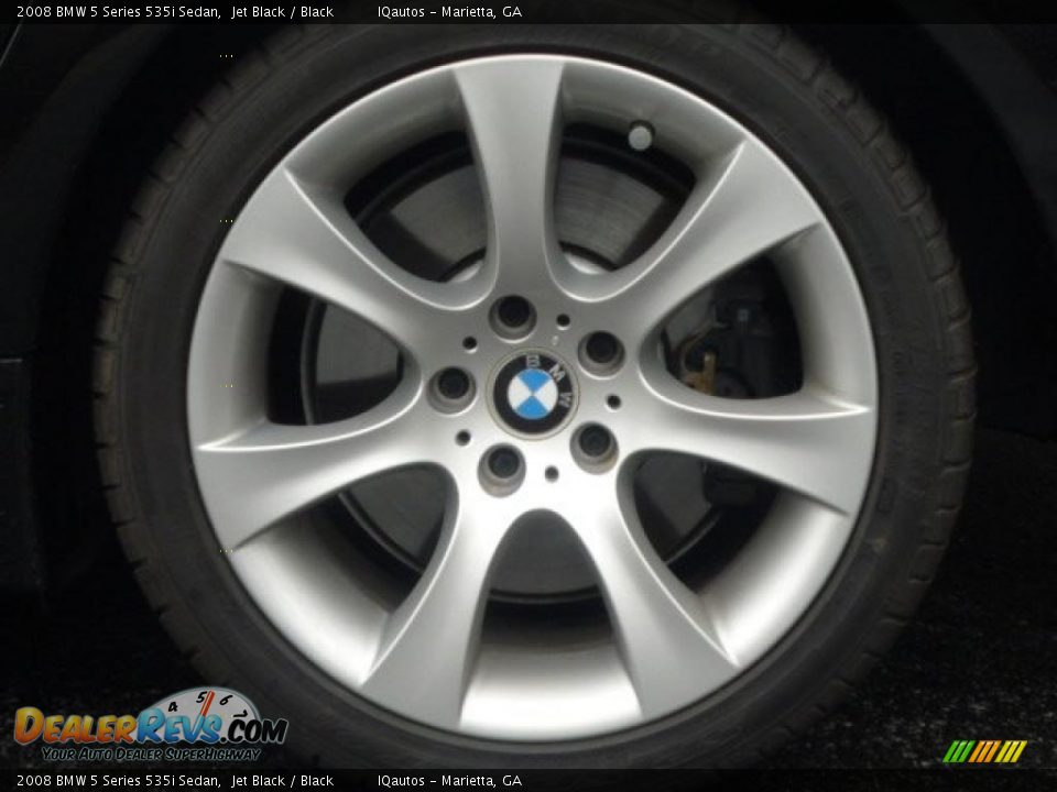 2008 BMW 5 Series 535i Sedan Jet Black / Black Photo #28