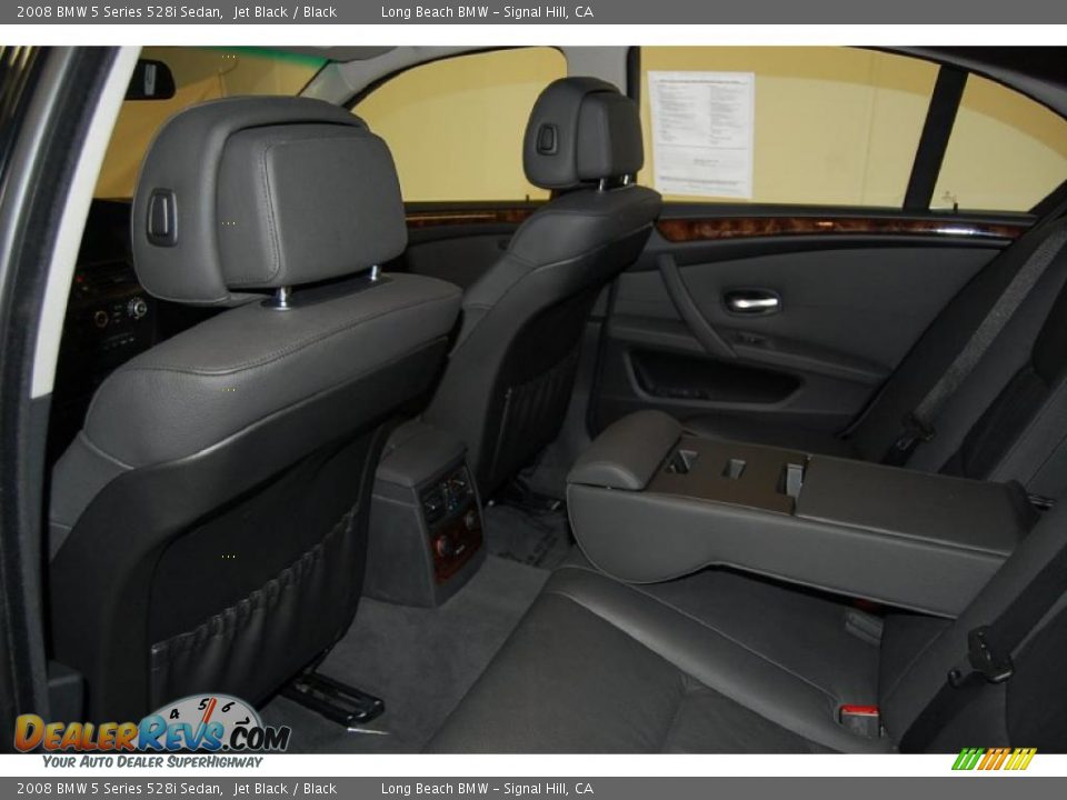 2008 BMW 5 Series 528i Sedan Jet Black / Black Photo #24