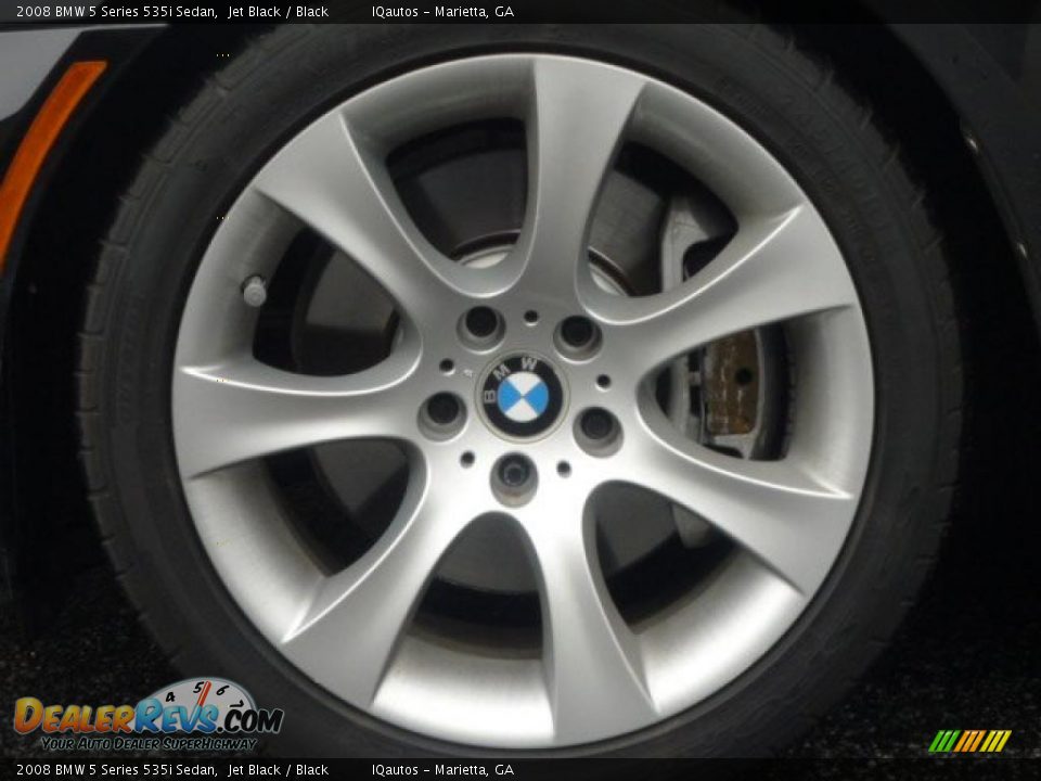 2008 BMW 5 Series 535i Sedan Jet Black / Black Photo #29