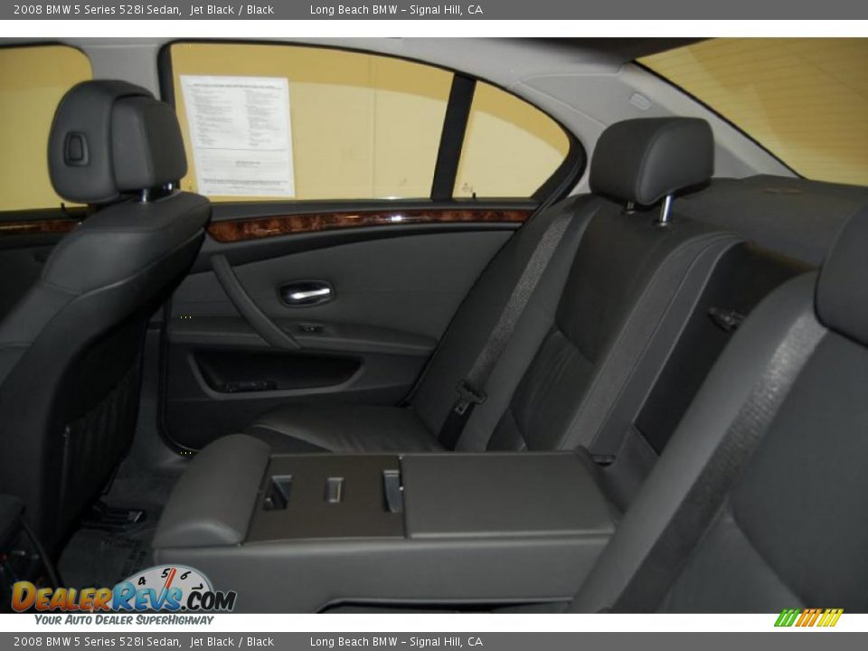 2008 BMW 5 Series 528i Sedan Jet Black / Black Photo #25