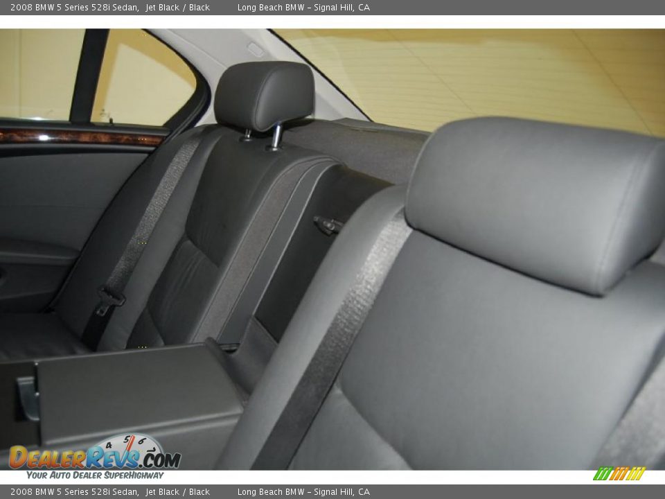 2008 BMW 5 Series 528i Sedan Jet Black / Black Photo #26