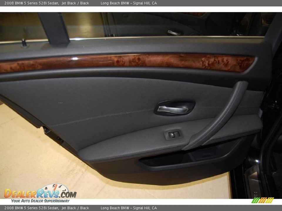 2008 BMW 5 Series 528i Sedan Jet Black / Black Photo #28