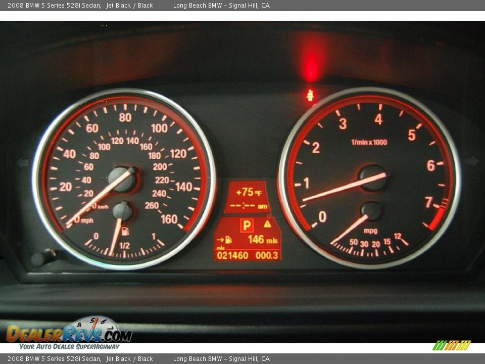2008 BMW 5 Series 528i Sedan Jet Black / Black Photo #29
