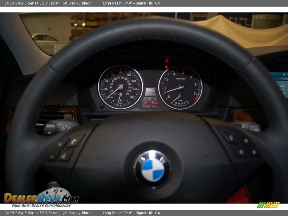2008 BMW 5 Series 528i Sedan Jet Black / Black Photo #30