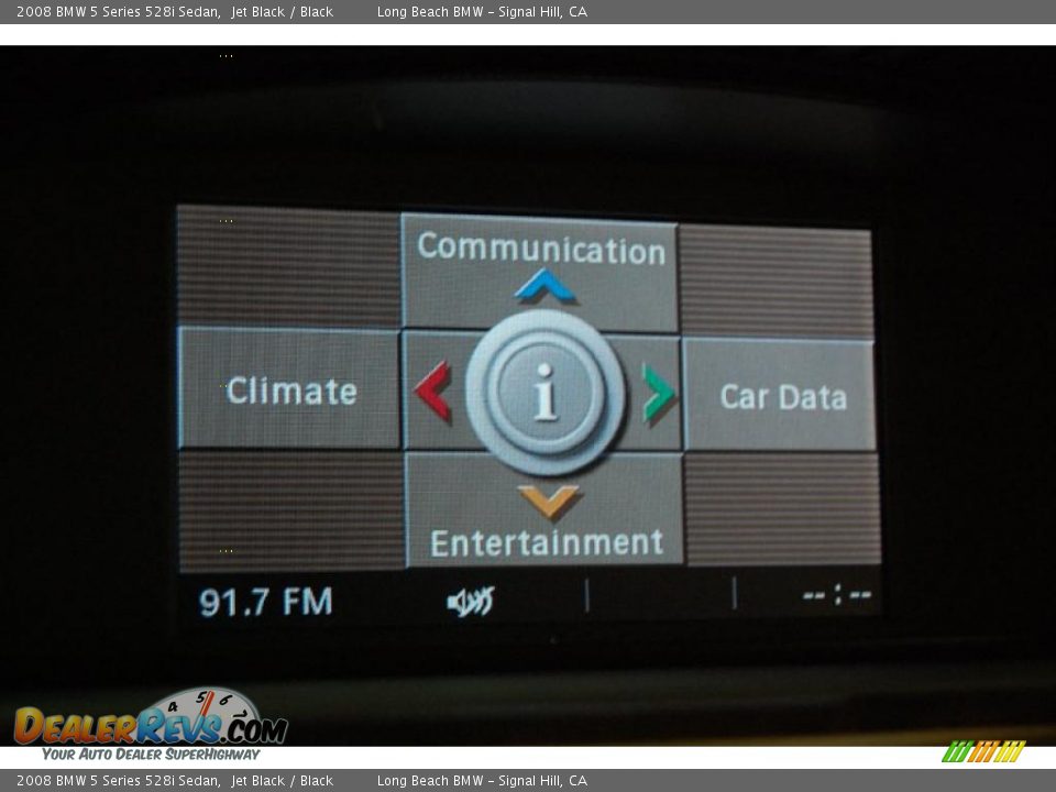 2008 BMW 5 Series 528i Sedan Jet Black / Black Photo #31