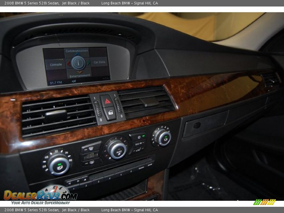 2008 BMW 5 Series 528i Sedan Jet Black / Black Photo #32