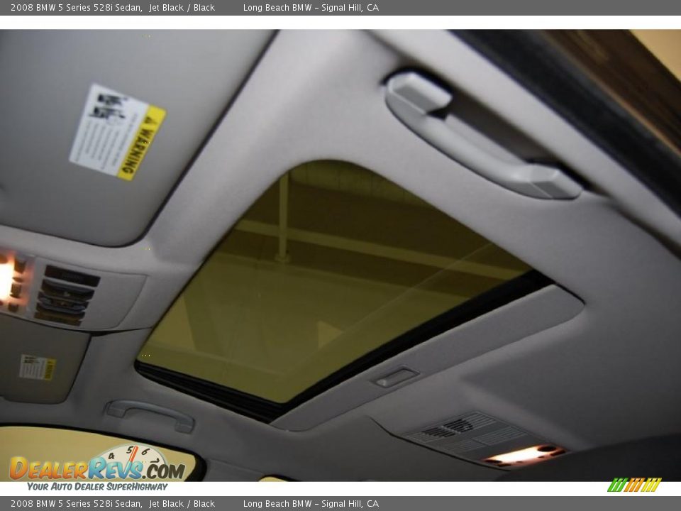2008 BMW 5 Series 528i Sedan Jet Black / Black Photo #35