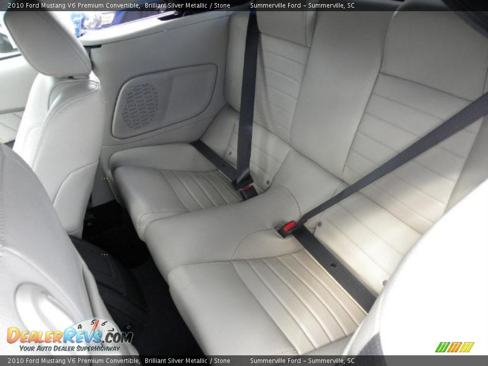 2010 Ford Mustang V6 Premium Convertible Brilliant Silver Metallic / Stone Photo #5