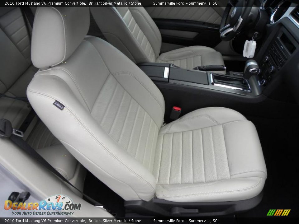 2010 Ford Mustang V6 Premium Convertible Brilliant Silver Metallic / Stone Photo #7