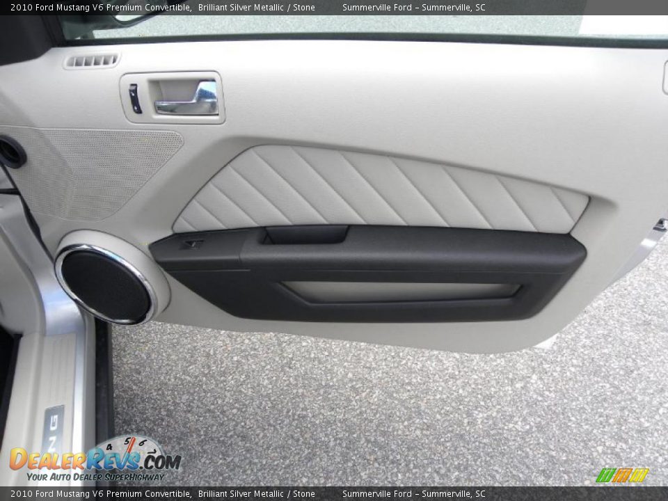 2010 Ford Mustang V6 Premium Convertible Brilliant Silver Metallic / Stone Photo #8