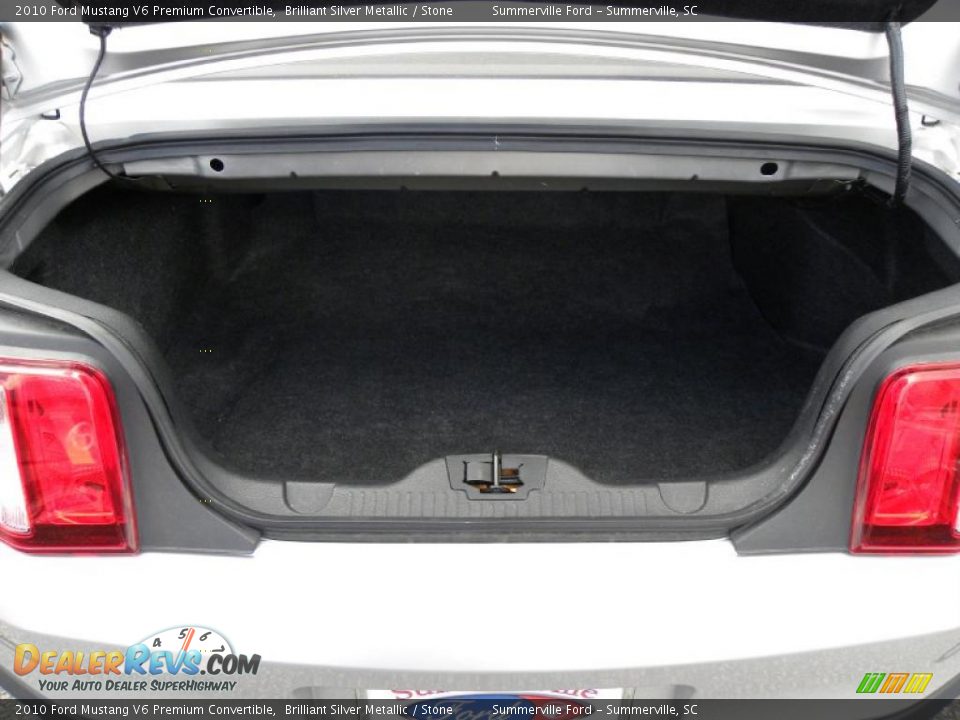 2010 Ford Mustang V6 Premium Convertible Brilliant Silver Metallic / Stone Photo #11
