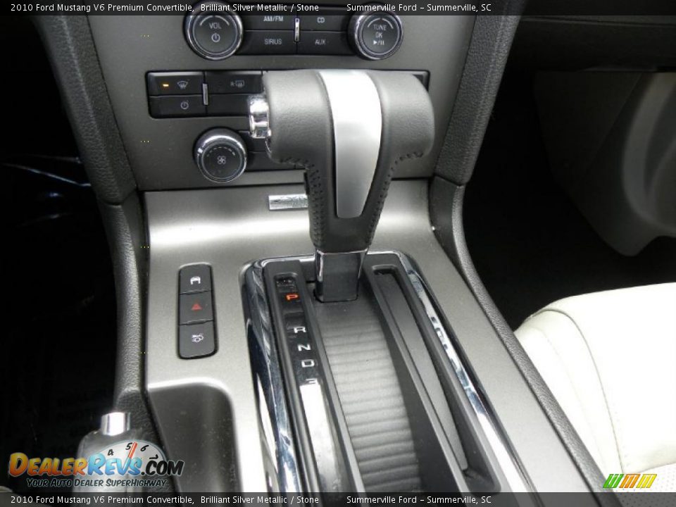 2010 Ford Mustang V6 Premium Convertible Brilliant Silver Metallic / Stone Photo #16