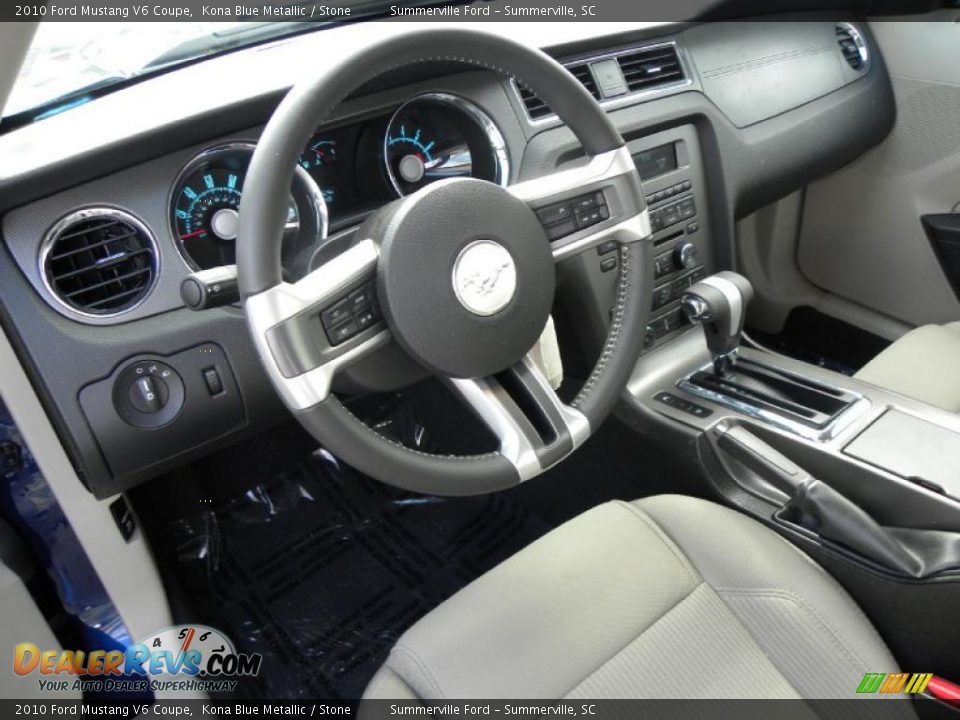 2010 Ford Mustang V6 Coupe Kona Blue Metallic / Stone Photo #3