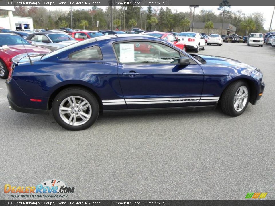 2010 Ford Mustang V6 Coupe Kona Blue Metallic / Stone Photo #9