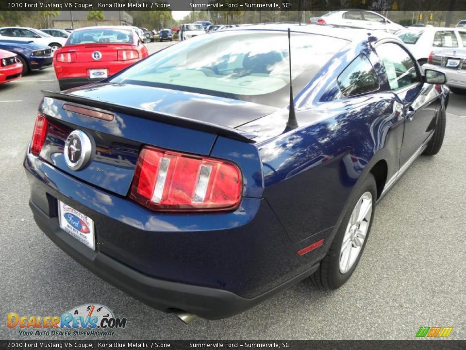 2010 Ford Mustang V6 Coupe Kona Blue Metallic / Stone Photo #10