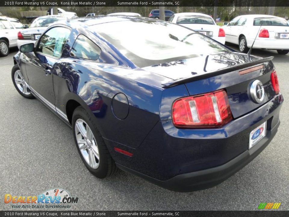 2010 Ford Mustang V6 Coupe Kona Blue Metallic / Stone Photo #12
