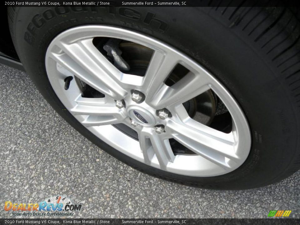 2010 Ford Mustang V6 Coupe Kona Blue Metallic / Stone Photo #13