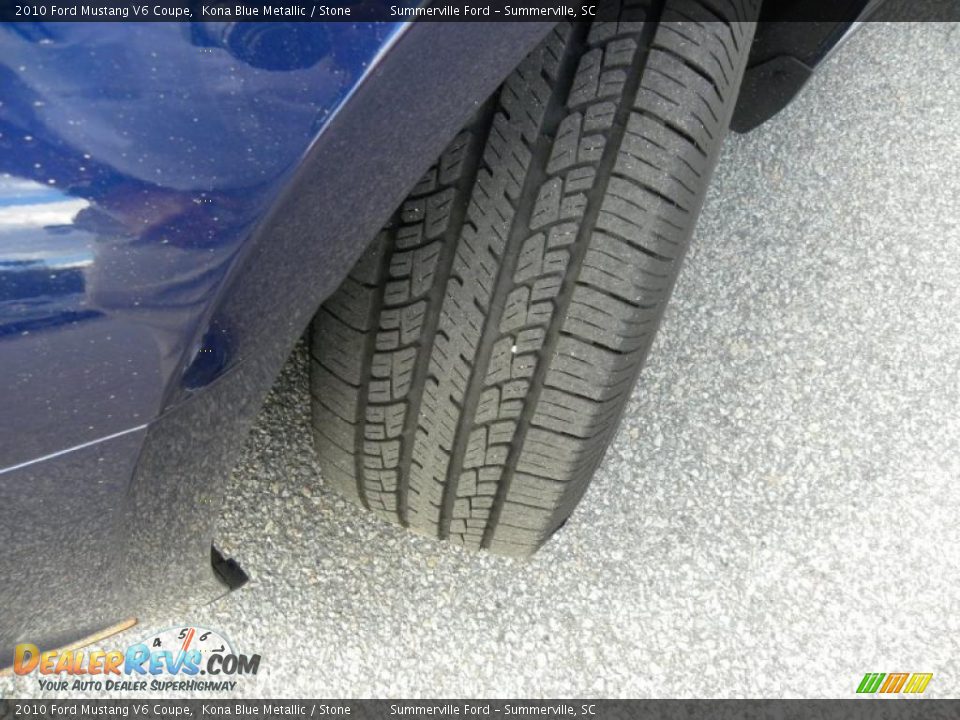 2010 Ford Mustang V6 Coupe Kona Blue Metallic / Stone Photo #14