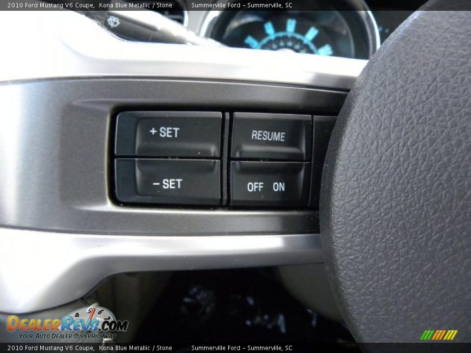 2010 Ford Mustang V6 Coupe Kona Blue Metallic / Stone Photo #18
