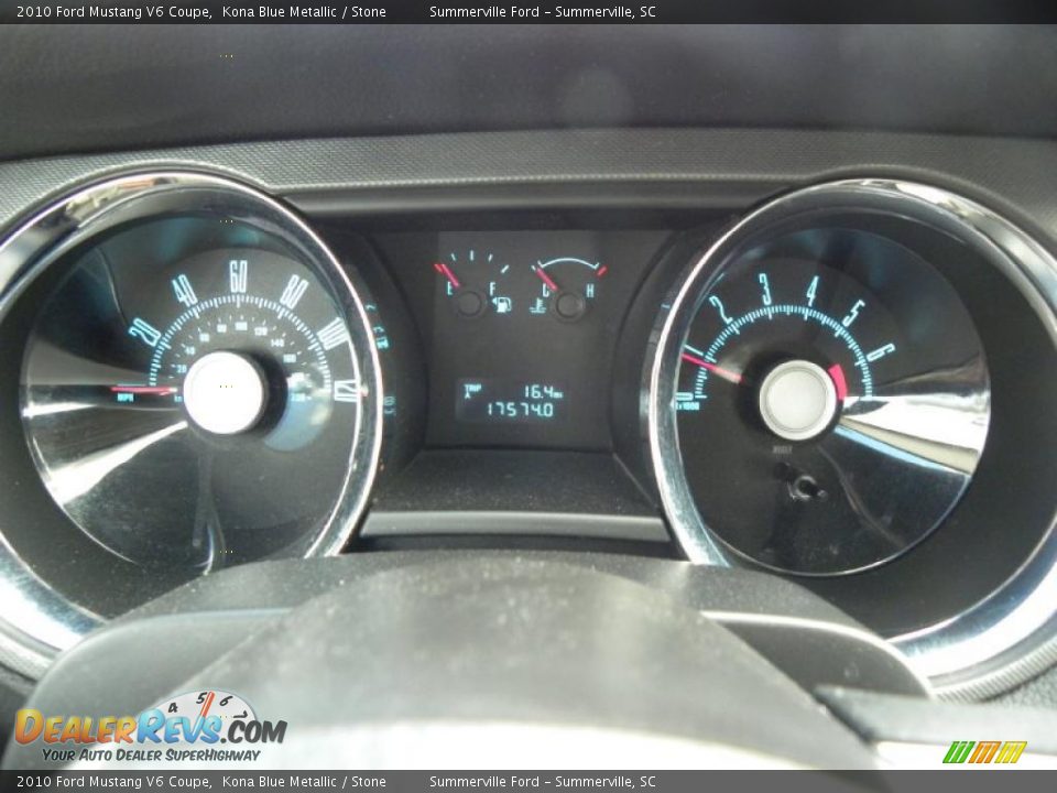 2010 Ford Mustang V6 Coupe Kona Blue Metallic / Stone Photo #19