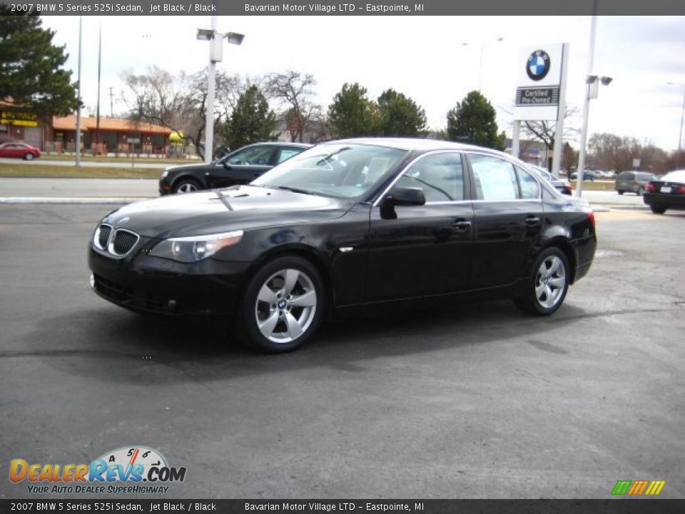 2007 BMW 5 Series 525i Sedan Jet Black / Black Photo #1