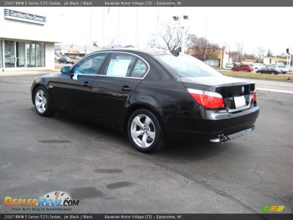 2007 BMW 5 Series 525i Sedan Jet Black / Black Photo #3
