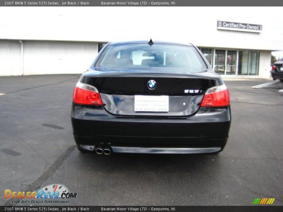 2007 BMW 5 Series 525i Sedan Jet Black / Black Photo #4