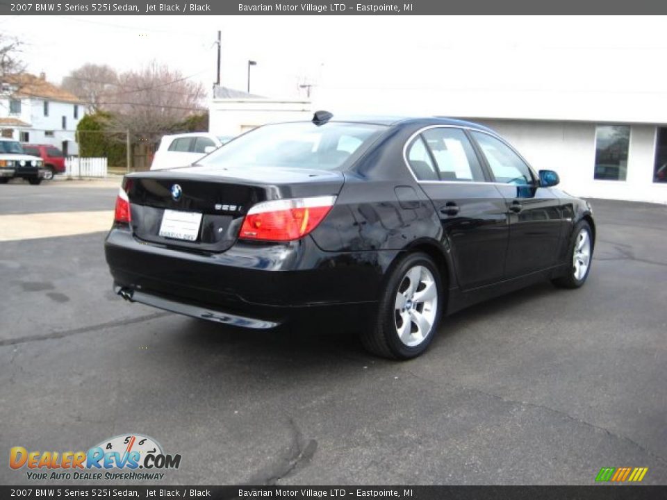 2007 BMW 5 Series 525i Sedan Jet Black / Black Photo #5