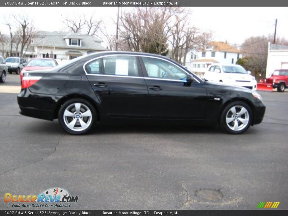 2007 BMW 5 Series 525i Sedan Jet Black / Black Photo #6