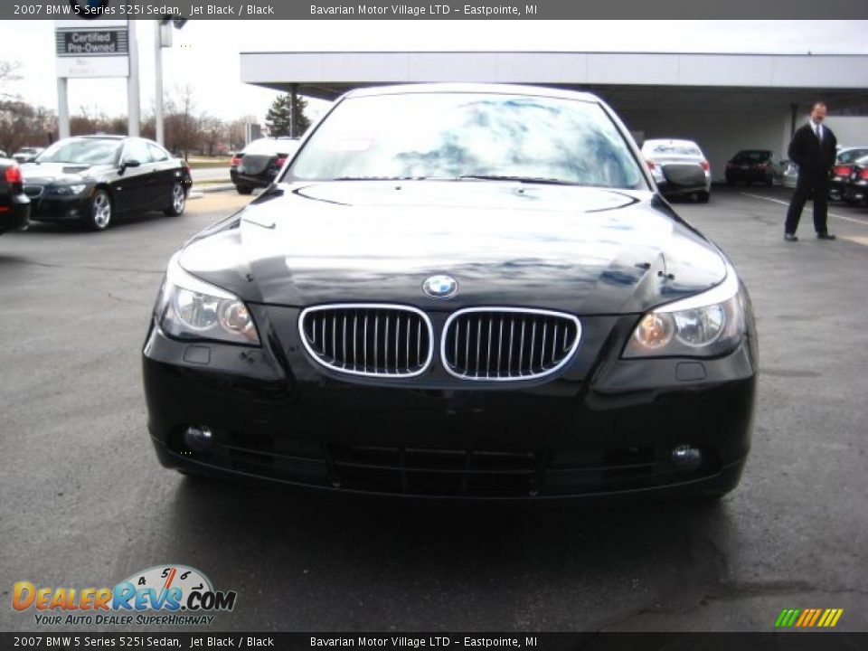 2007 BMW 5 Series 525i Sedan Jet Black / Black Photo #8