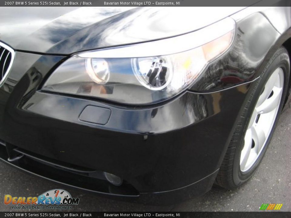 2007 BMW 5 Series 525i Sedan Jet Black / Black Photo #9
